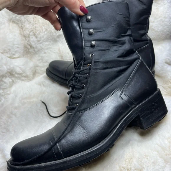 Prada Black Combat & Moto Boots - Picture 4 of 9